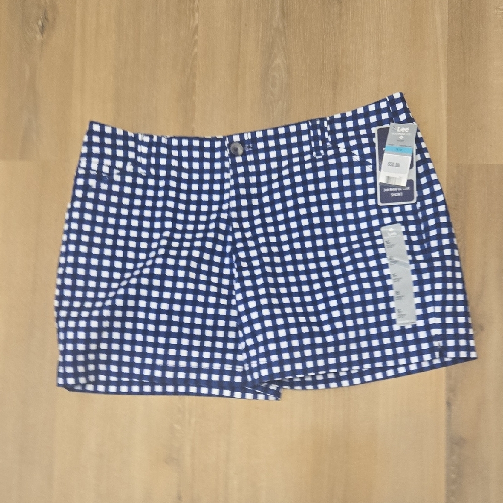 Lee Blue and White Gingham Shorts